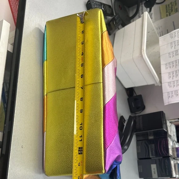 Kurt Geiger Rainbow Striped Shoulder Bag - Picture 8 of 9